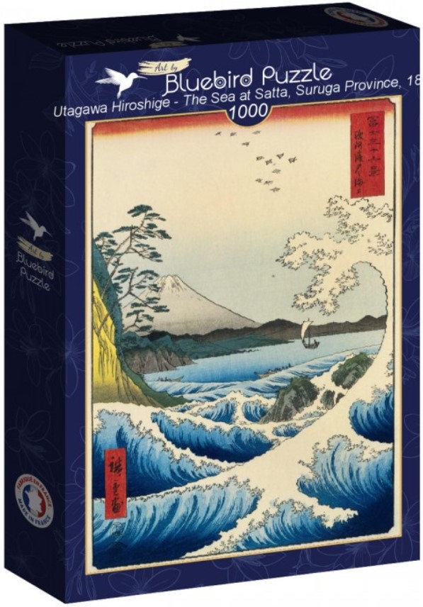 Пъзел Bluebird от 1000 части - Морето в Сата, провинция Суруга, 1859