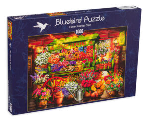 Пъзел Bluebird от 1000 части - Пазар за цветя, Чиро Марчети