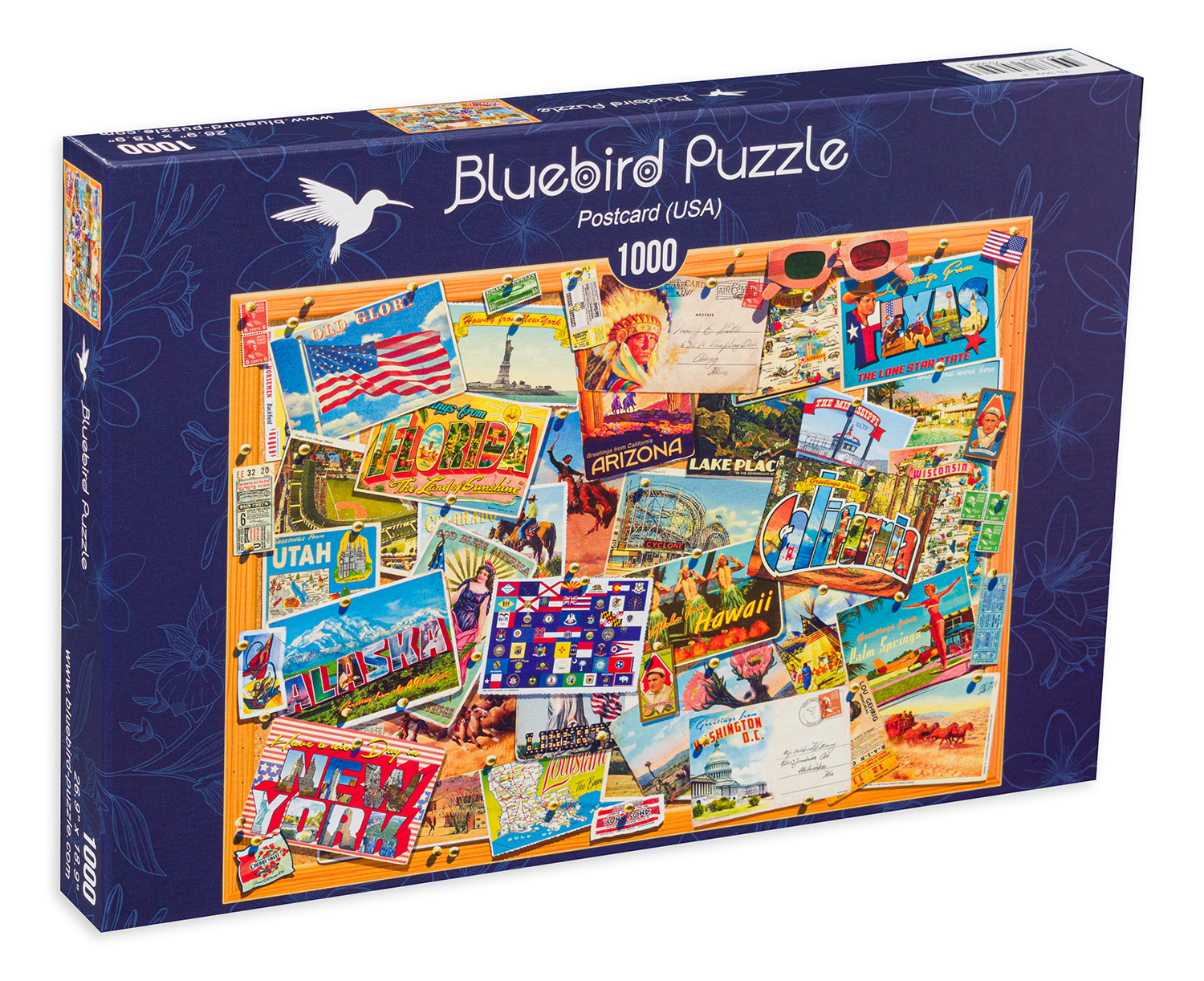 Пъзел Bluebird от 1000 части - Пощенска картичка от САЩ, Гари Уолтън
