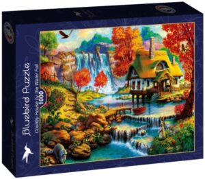 Пъзел Bluebird от 1000 части - Къщичка край водопад