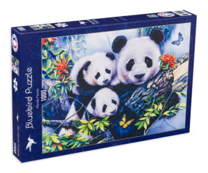 Пъзел Bluebird от 1000 части - Семейство Панди