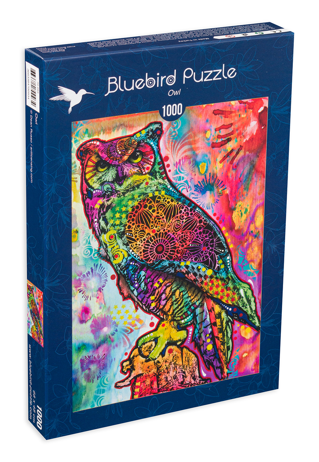 Пъзел Bluebird от 1000 части - Сова, Дийн Русо