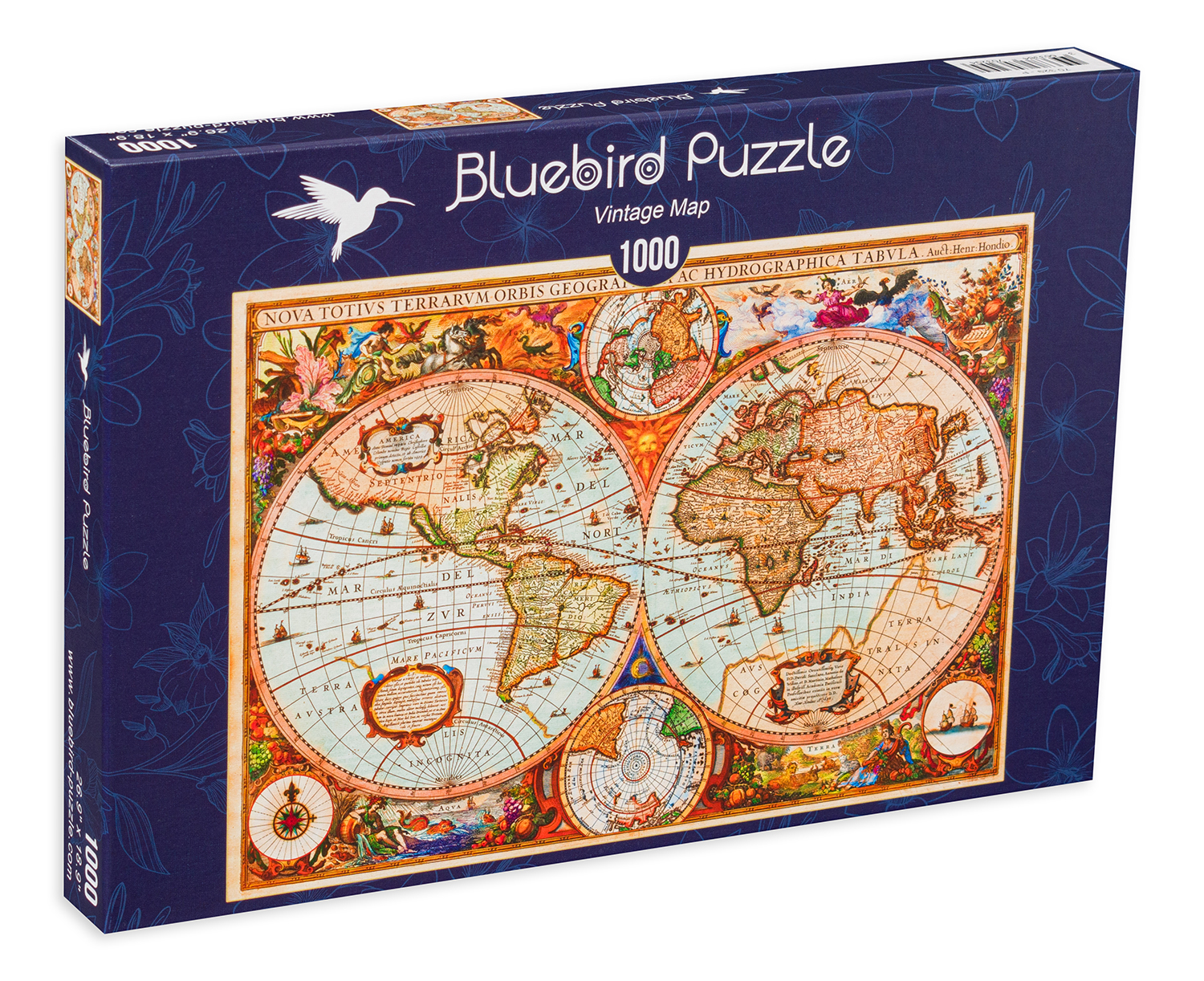 Пъзел Bluebird от 1000 части - Стара карта, Ейми Стюарт