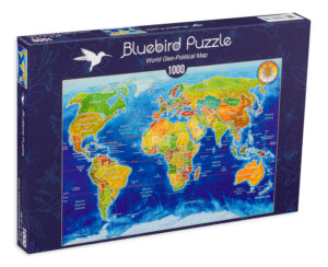 Пъзел Bluebird от 1000 части - Световна гео-политическа карта, Ейдриан Честърман