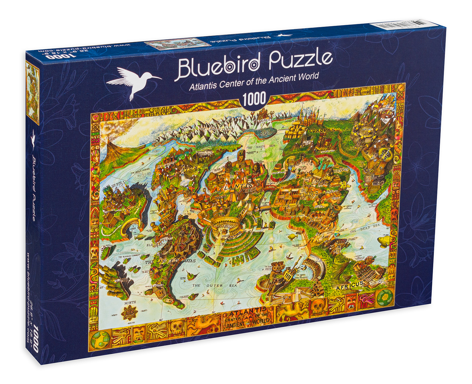 Пъзел Bluebird от 1000 части - Центърът на Антлантида в Древния свят, Алберт Лоренц