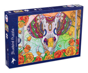 Пъзел Bluebird от 1000 части - Цветен слон