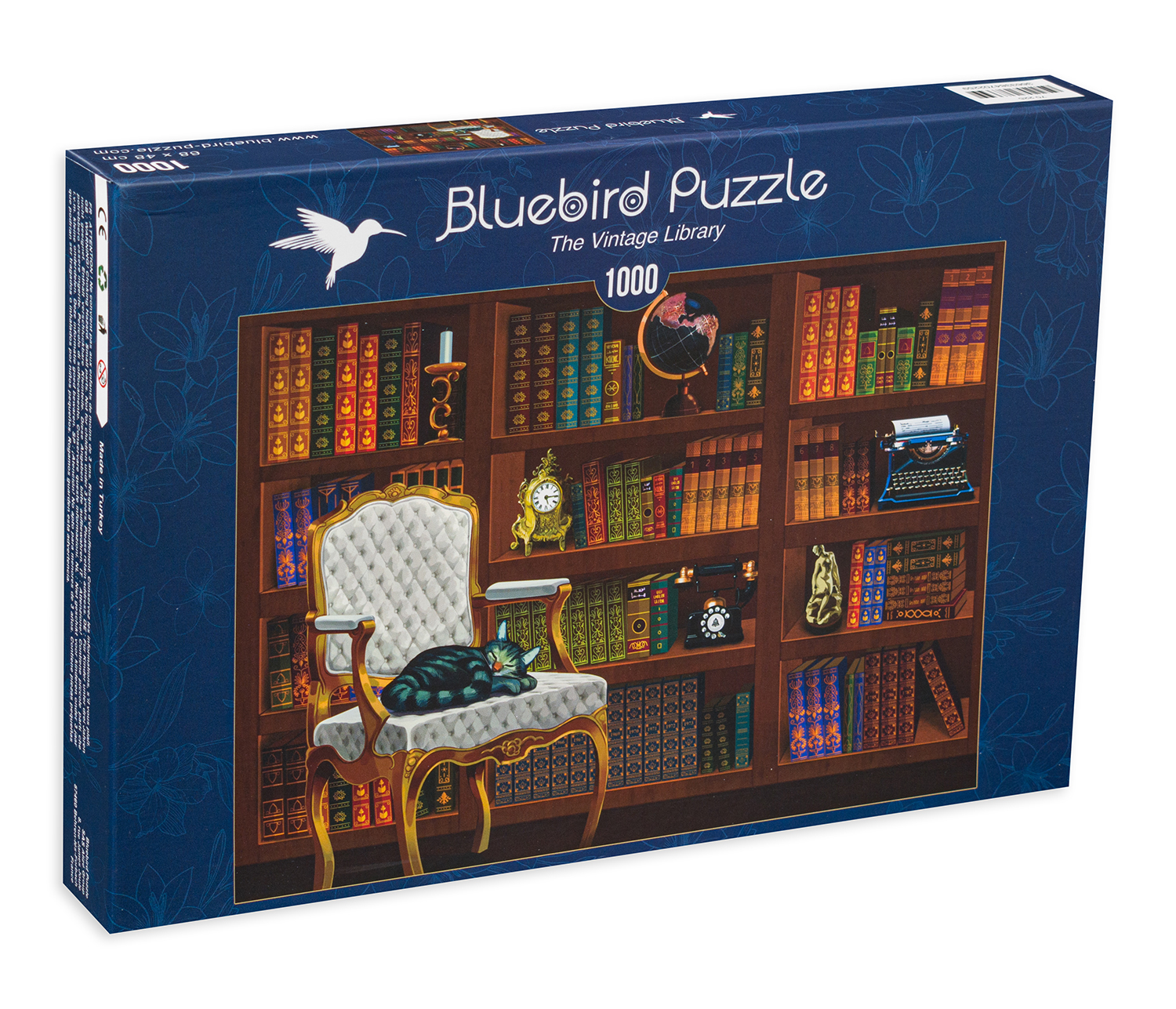 Пъзел Bluebird от 1000 части - Винтидж библиотека, Матю Мартин