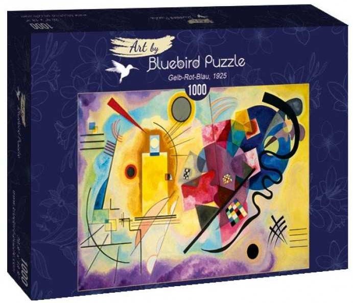 Пъзел Bluebird от 1000 части - Жълто-червено-синьо