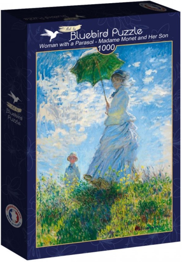 Пъзел Bluebird от 1000 части - Жена с чадър, Мадам Моне и нейният син