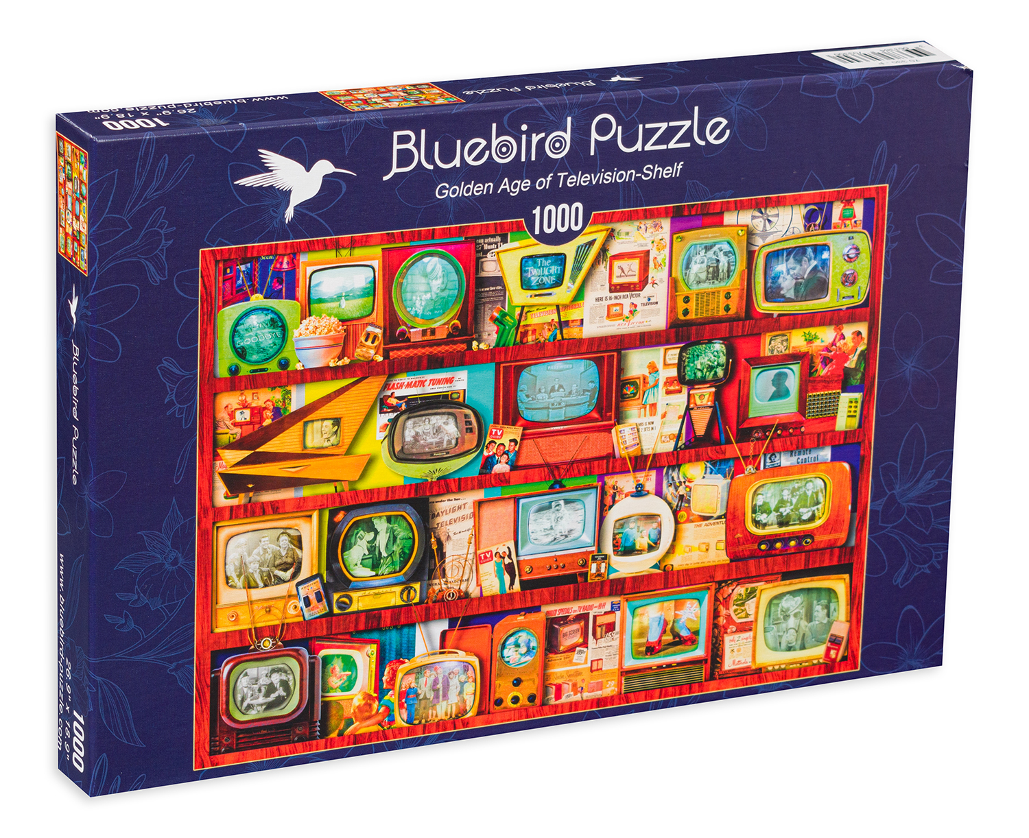 Пъзел Bluebird от 1000 части - Златните години на телевизионните шкафове, Ейми Стюарт