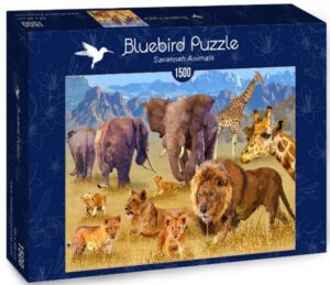 Пъзел Bluebird от 1500 части - Дивите животни