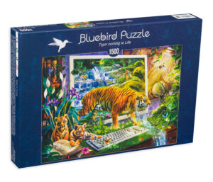 Пъзел Bluebird от 1500 части - Тигър в джунглата
