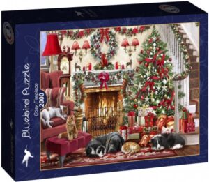 Пъзел Bluebird от 2000 части - Уютна камина