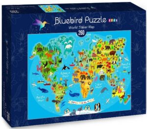 Пъзел Bluebird от 260 части - Карта на света