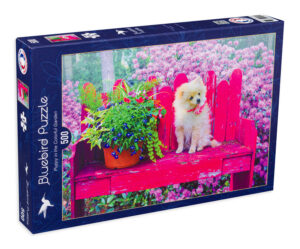 Пъзел Bluebird от 500 части - Кученце в градината