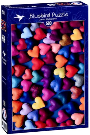 Пъзел Bluebird от 500 части - Многоцветни сърца