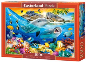 Пъзел Castorland от 1000 части - Делфини