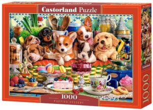 Пъзел Castorland от 1000 части - Десерти за кученца