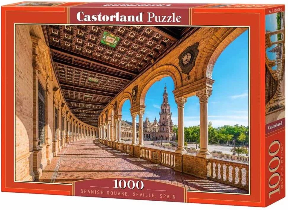 Пъзел Castorland от 1000 части - Испански площад, Севиля, Испания
