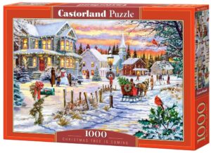 Пъзел Castorland от 1000 части - Коледната елха идва
