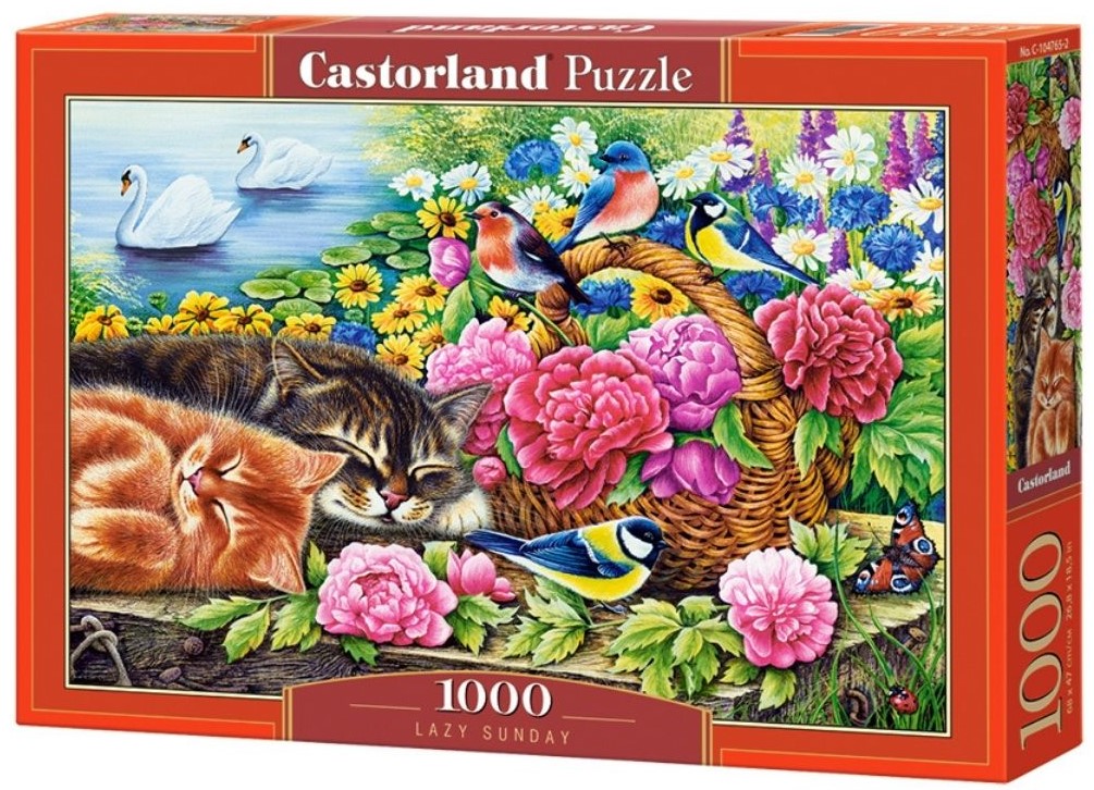 ###ДУБЛИРАН!!! Пъзел Castorland от 1000 части - Коте в градината