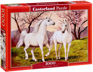Пъзел Castorland от 1000 части - Любовта на еднорозите