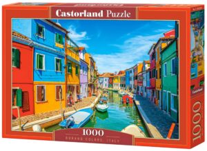 Пъзел Castorland от 1000 части - Цветовете на Бурано, Италия