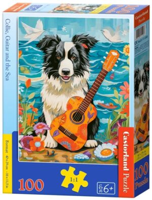 Пъзел Castorland от 100 части - Коли с китара край морето