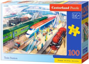 АРХИВИРАН!!! Пъзел Castorland от 100 части - На гарата