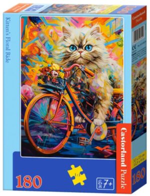 Пъзел Castorland от 180 части - Котешко цветно пътуване