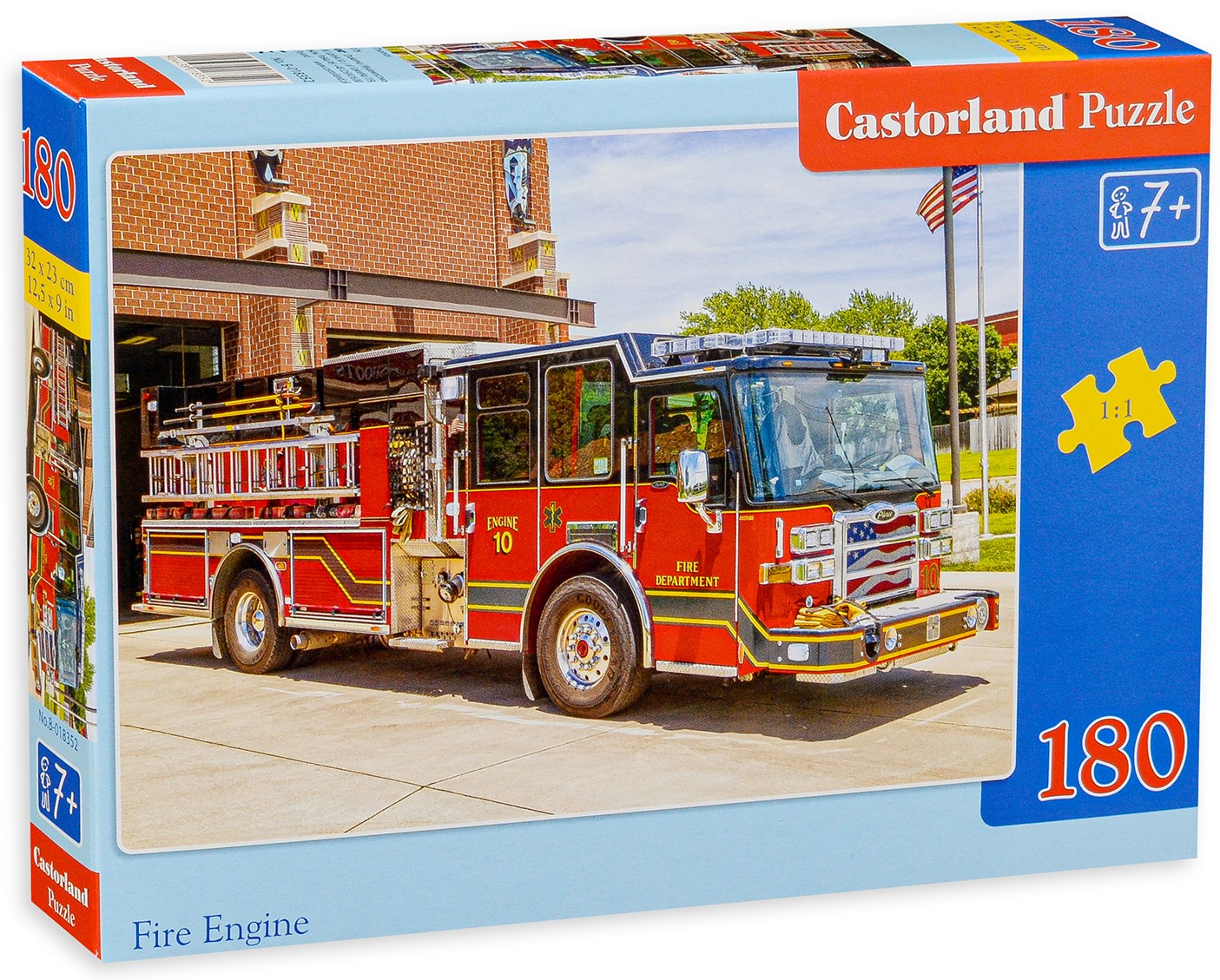 Пъзел Castorland от 180 части - Пожарна кола