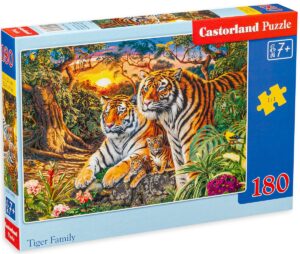 Пъзел Castorland от 180 части - Семейство тигри