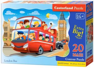 Детски пъзел Castorland от 20 XXL части - Лондонски автобус
