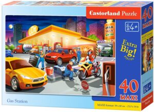 Пъзел Castorland от 40 XXL части - На бензиностанцията