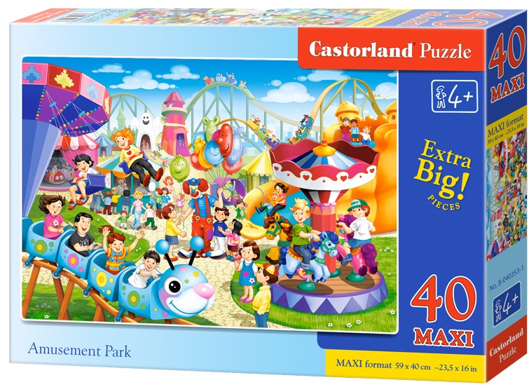 Пъзел Castorland от 40 XXL части - Увеселителен парк