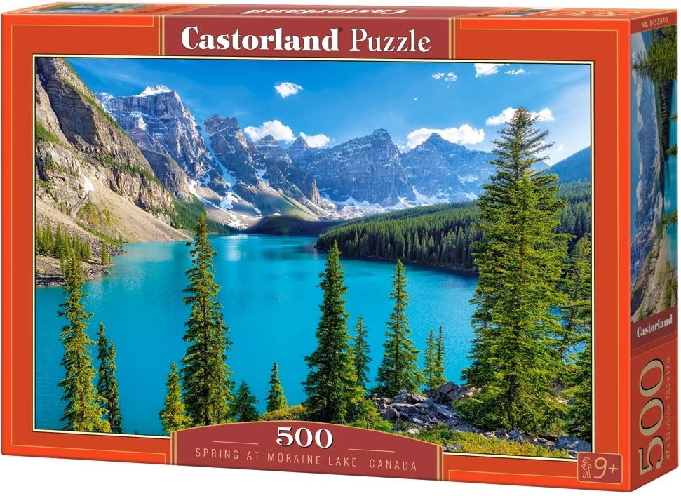 Пъзел Castorland от 500 части - Пролет в езерото Морейн, Канада