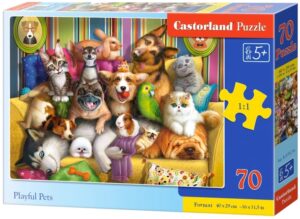 Пъзел Castorland от 70 части - Игриви приятелчета