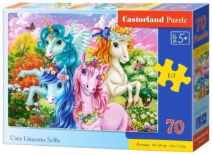 Пъзел Castorland от 70 части - Сладко селфи на еднорози