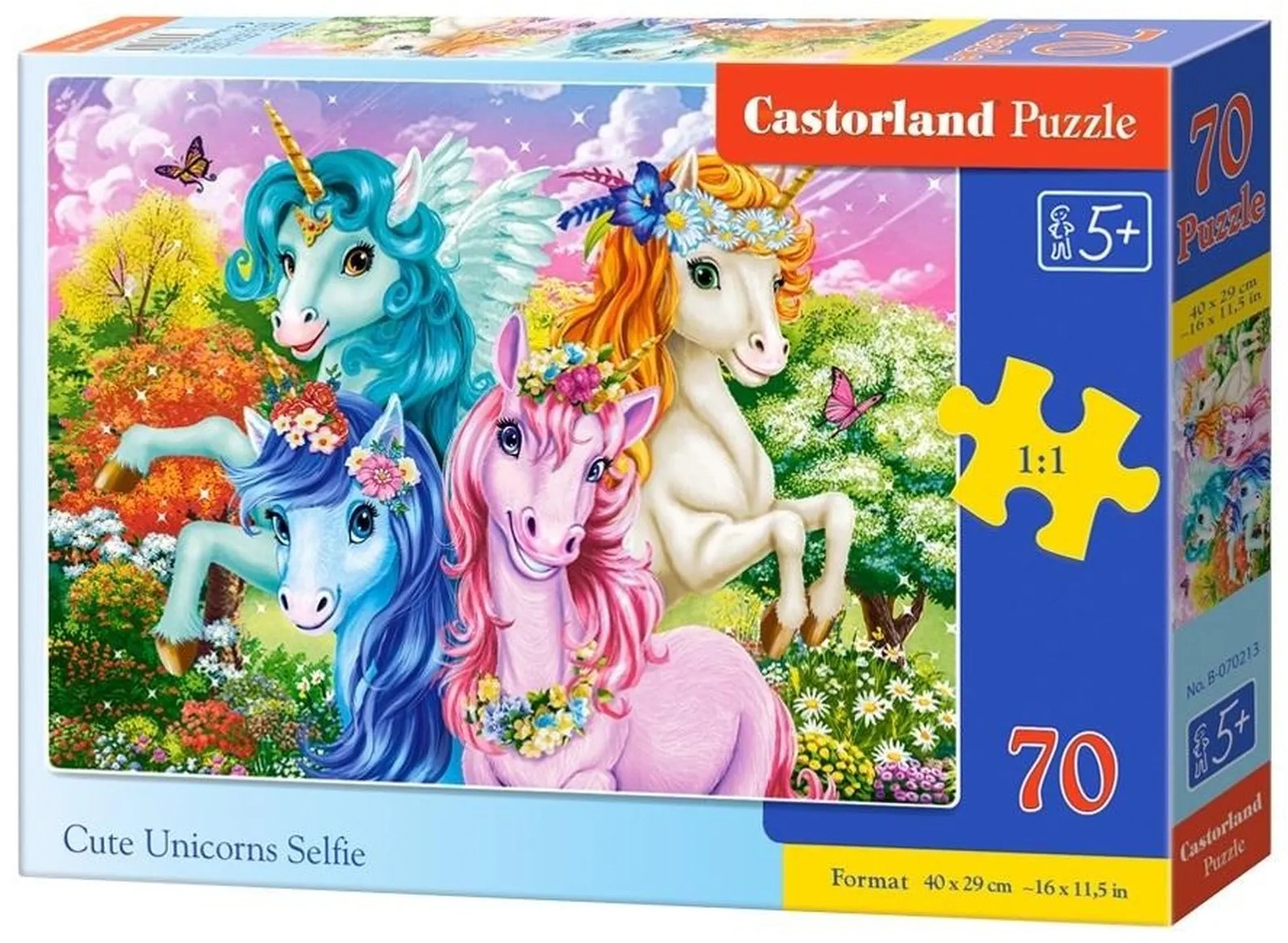Пъзел Castorland от 70 части - Сладко селфи на еднорози