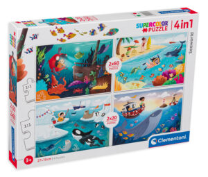Пъзел Clementoni 4 в 1 - Морски свят
