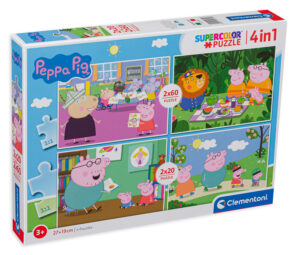 Пъзел Clementoni 4 в 1 - Прасенцето Пепа