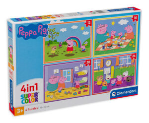 Пъзел Clementoni 4 в 1 - Прасето Пепа