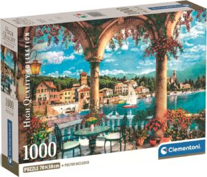 Пъзел Clementoni от 1000 части - Балконска гледка към езерото