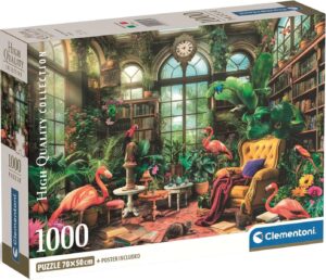 Пъзел Clementoni от 1000 части - Библиотека "Зелената къща"