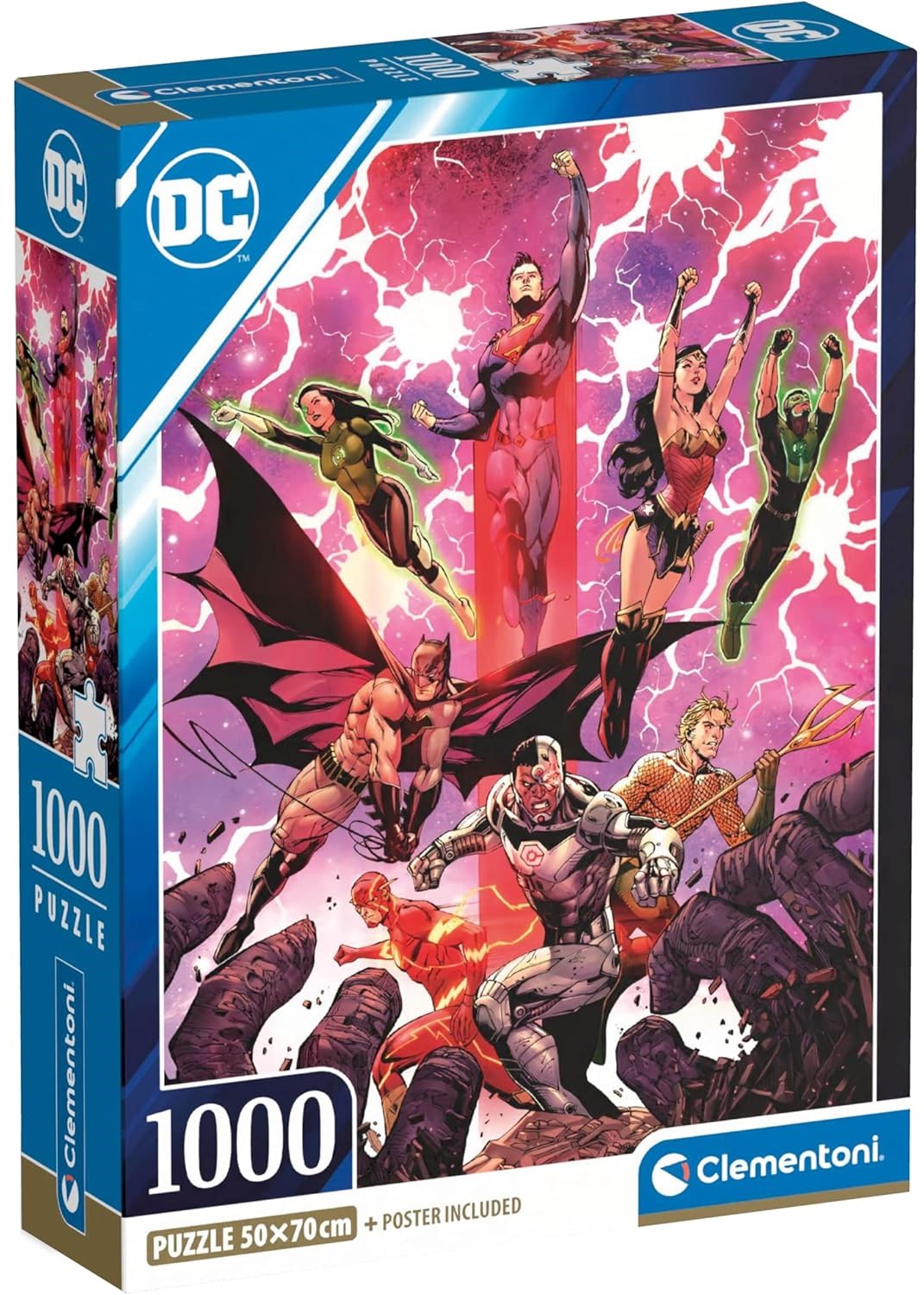 Пъзел Clementoni от 1000 части - Героите на DC Comics