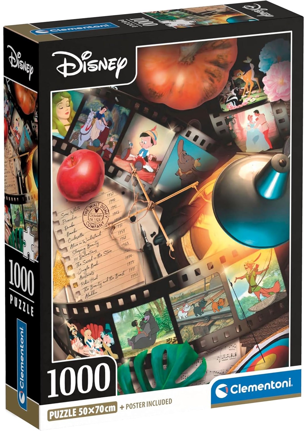 Пъзел Clementoni от 1000 части - Класическите филми на Дисни
