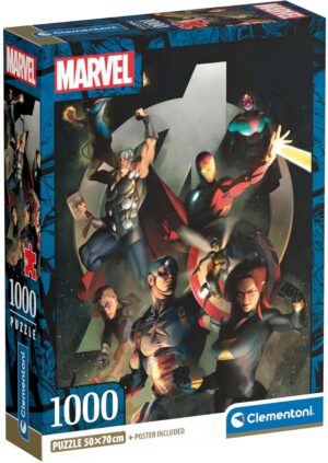 Пъзел Clementoni от 1000 части - Отмъстителите в действие