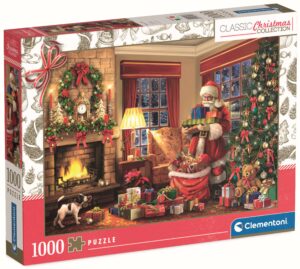 Пъзел Clementoni от 1000 части - Посещението на Дядо Коледа