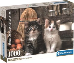Пъзел Clementoni от 1000 части - Прекрасни котенца