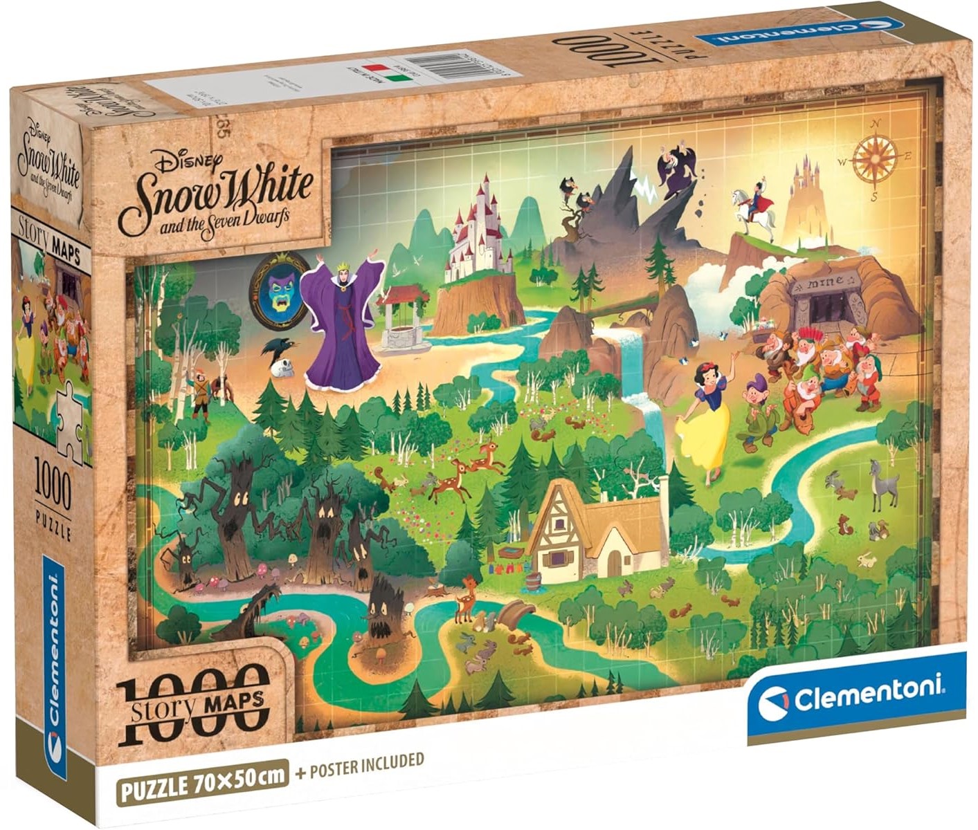 Пъзел Clementoni от 1000 части - Снежанка и седемте джуджета